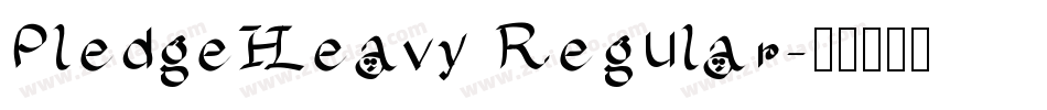 PledgeHeavy Regular字体转换
